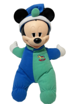 Vintage Rare Rubber Face Baby Mickey Mouse Blue Plush 10” Doll Mattel Arcotoys - £11.46 GBP
