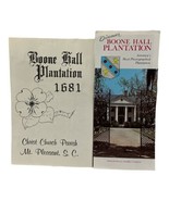 2 Vintage Boone Hall Plantation South Carolina Brochure Travel Pamphlet - £4.69 GBP