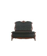 Dresden Queen Bed, Faux Leather &amp; Cherry Oak Finish - $2,749.65 CAD