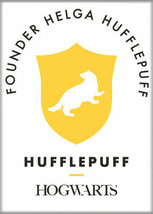 Harry Potter Hufflepuff Pride Logo &amp; Founder Name Refrigerator Magnet NEW UNUSED - £3.15 GBP