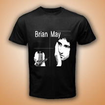 Queen Brian May 80&#39;S Rock Rare Guitar Player Black T-Shirt Size S-3XL - £13.78 GBP+