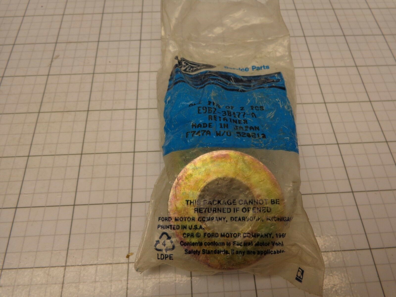 FORD E9BZ-3B477-A Axle Spindle Hub Retainer Nut QTY 2 Nuts  OEM NOS - $22.23