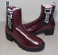 Juicy Couture Size 8 M ONE UP Burgundy Heeled Boots New Women&#39;s Shoes - £100.42 GBP