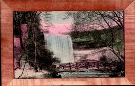 Minneapolis, Minnesota, Minnehaha Falls, Faux Wood Border 1908 postcard-bk46 - £3.16 GBP
