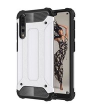 White Black Hybrid Case for Huawei P20 Phone - Heavy Duty Hard Cover USA... - $3.48