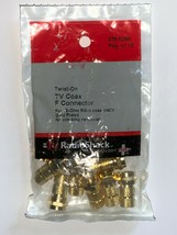 Radio Shack 278-0286 Twist-on GP-F56 TV Coax F Connector 2780286 RG-6 10-Pack - $5.50