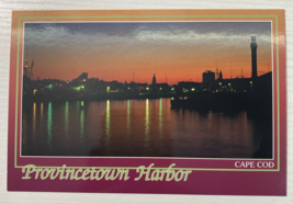 Provincetown Harbor at Night Cape Cod Postcard - $2.34