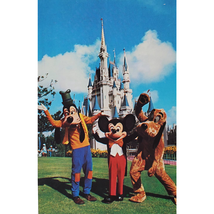 Mickey Mouse Pals Fantasyland Disney World Goofy Pluto Orlando FL Postcard - $5.95