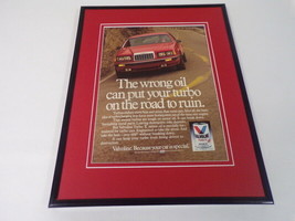 1986 Valvoine Turbo V Oil Framed 11x14 ORIGINAL Vintage Advertisement - £27.23 GBP