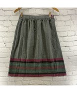 Union Made Wool Skirt Sz 11/12 Modest 28&quot; Gray Waist Secretary Vintage - $39.59