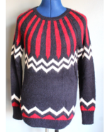 Women&#39;s Gap Blue/Red/White Alpine Fair Isle Wool Alpaca Blend Sweater ~S~ - £16.47 GBP