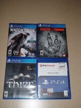 PS4 Lot Of 4 Video Games Evolve Watch Dogs Thief Killzone 4 Shadow Fall - £26.88 GBP