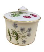 Minton Bone China Meadow Jelly Jar Sugar Bowl Lid Floral Gold Trim - $22.27