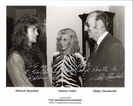 *The Ironbound Vampire (1997) Signed Photo By Dolores Fuller &amp; Philip Chamberlin - $75.00