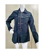 A New Day Women&#39;s Trench Coat  Black Cotton Button Down Pockets &amp; Zipper... - $17.05