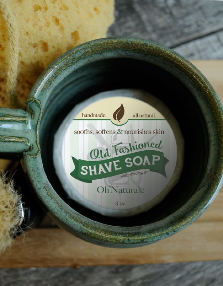 Primary image for Oh Naturale Shave Soap ~ All Natural Handmade Shaving Disk 3oz Bar Made in USA