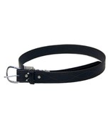 AMISH CURVE STITCH BELT Black Leather Handmade 1½ inch in All Sizes USA MADE - $53.97
