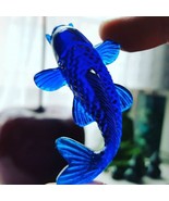 Unique SAPPHIRE KOI BROOCH fish MINIATURE carp LUCKY handmade PIN blue B... - €10,85 EUR
