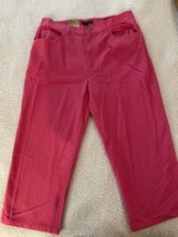 Vtg Lauren Jeans Ralph Lauren Mid Calf Capri Jeans Hot Pink Size 12 - $28.05