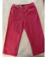 Vtg Lauren Jeans Ralph Lauren Mid Calf Capri Jeans Hot Pink Size 12 - $28.05
