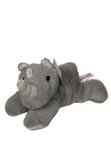 Aurora World Gray Rhinoceros Zoo Safari Animal Plush Stuffed Animal 2019 9&quot; - £17.40 GBP