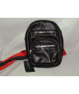 Steve Madden Women&#39;s Black Faux Leather Mini Backpack Sling Bag w/ Pockets - £23.18 GBP