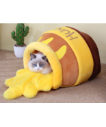 Honey Pot cat house bed/sleeping bag plush cat cave pet bed - £22.73 GBP