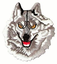 Back Patch Lone Wolf Head Big Grey Wild Animals Biker Motor Cycles MC Ra... - £26.07 GBP