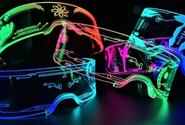 Costume Glasses Party Rave Neon Light Up Glasses for kids，man， woman - $13.00