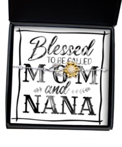 Mom Bracelet Blessed To Be Called Mom Sunflower-MC-Br  - £44.72 GBP