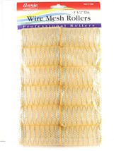 Annie 1-1/2&quot; X-LARGE Wire Mesh Hair Rollers - 12 Pcs. (1025) - £7.98 GBP