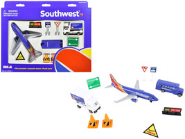 Southwest Airlines Airport Playset of 10 pieces Diecast Model by Daron - $40.17