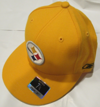 NWT NFL Reebok Pittsburgh Steelers Sideline Fitted Hat Gold Size 7 1/4 - £31.97 GBP