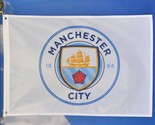 Manchester City Football Club Flag White 3x5ft Polyester Banner  - £12.67 GBP