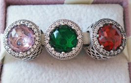 925 Sterling Silver Charms Beads Gift Set Fit European Bracelet-Radiant ... - $33.99