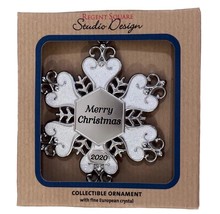 Christmas Ornament Snowflake Merry Christmas 2020 with European Crystals Regent - £13.12 GBP