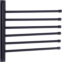 GERZWY Bathroom Swing Arm Towel Bars Wall Mount Bath Towel Rack with 6 A... - $52.10