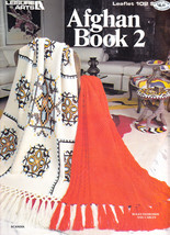 Afghan Book 2 Leisure Arts #102 With 16 Different Pattern Designs Eagle Aran + - £8.10 GBP
