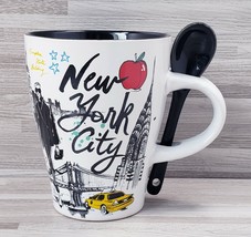 Kitchen Chic &quot;New York City&quot; Souvenir 10 oz. Coffee Mug Cup &amp; Spoon - £11.25 GBP