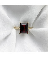 Natural Red Garnet Ring In 18k Hallmarked Gold,Love Rings,Love - £627.27 GBP