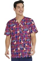 Grumpy Cherokee Scrubs Disney Tooniforms Mens V Neck Top Medium New - $29.99