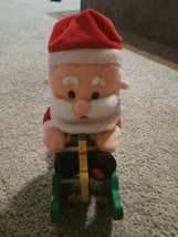 Santa Claus on Rocking Horse Plays &quot;Santa Claus is Coming To Town&quot; Music... - $15.99