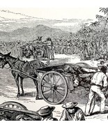 Death Cart Virginius Crew Victorian 1898 Print Cuba&#39;s Freedom Spanish Wa... - $761.39 MXN