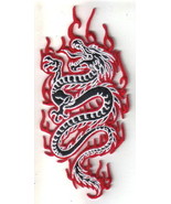 Black Dragon with Flames Embroidered Die Cut Patch NEW UNUSED #CD3334 - $148.14 MXN
