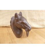 HORSE HEAD HITCHING POST W/ RING STABLE  BARN FARM RANCH EQUESTRIAN DECO... - $827.75 MXN