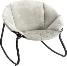Urban Shop Micromink Rocking Saucer Chair, Grey - £99.86 GBP