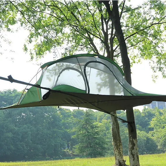 Luxury Large Size Portable Waterproof 2 Persons Green Hanging Camping Tree Tent - £553.81 GBP