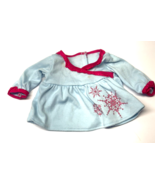 American Girl Bitty Baby Blue Long Sleeve SNOWFLAKES Shirt Top - €4,23 EUR
