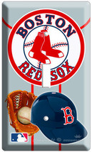 BOSTON RED SOX MLB LOGO BASEBALL SINGLE LIGHT SWITCH NW - £15.21 GBP