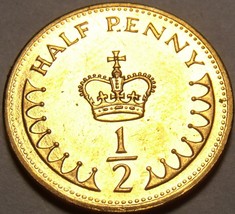 Gem Unc Great Britain 1982 Half Penny~A Royal Crown~1st Year Ever~Free Shipping - $2.73